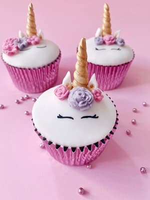 Cupcakes unicornio zoom