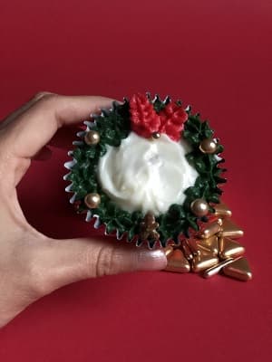 Cupcakes Navidad rojo y verde